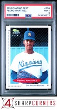 1991 CLASSIC BEST #355 PEDRO MARTINEZ RC DODGERS HOF PSA 9