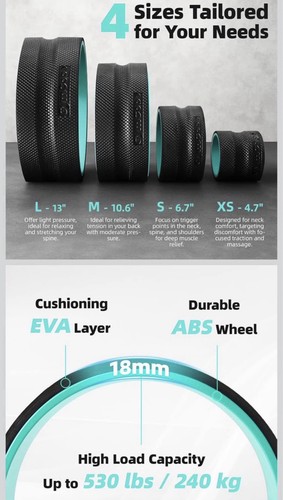 BRAND NEW - YogaWheels for Back Pain & Stretching, 4 PACK - 4 sizes. - 第 2/3 張圖片