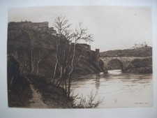 H MACBETH-RAEBURN BRIDGE OF ALCANTARA TOLEDO ORIGINAL ETCHING THE PORTFOLIO 1891