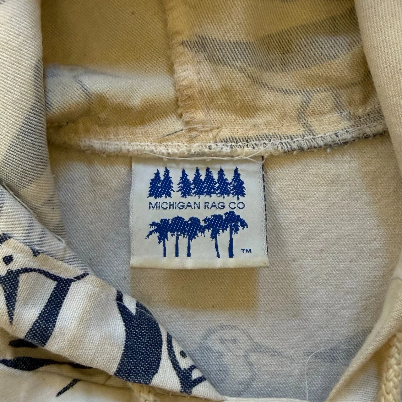 Michigan Rag Co Shorebird Print Hooded Jacket Size S/M Rare Print! image 3
