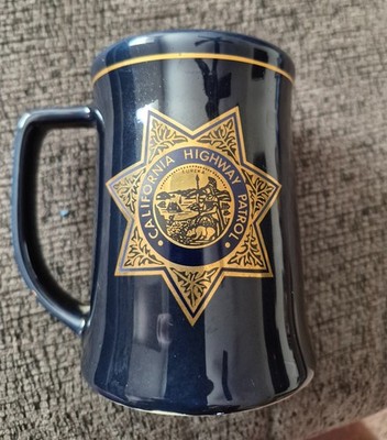 CHP California Highway Patrol Collectors Coffee Tea Mug, Blue & Gold, Nice!