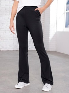 Damen Hose Freizeit Stretch Jersey Dehnbund schwarz Gr. 46 NEU