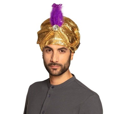 81015 Turban Sultan Selim Gold Tone, Pearl Jewelry, Feathers, White Jewelry...
