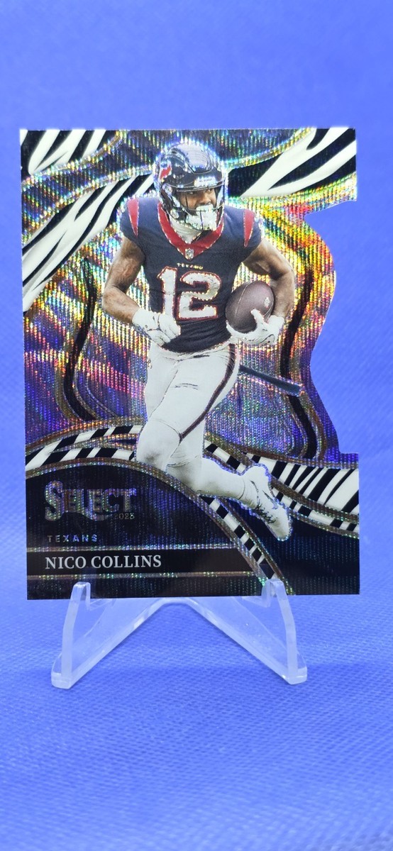 2023 Select Prizm Zebra Die Cut #228 Nico Collins SP CLUB LEVEL