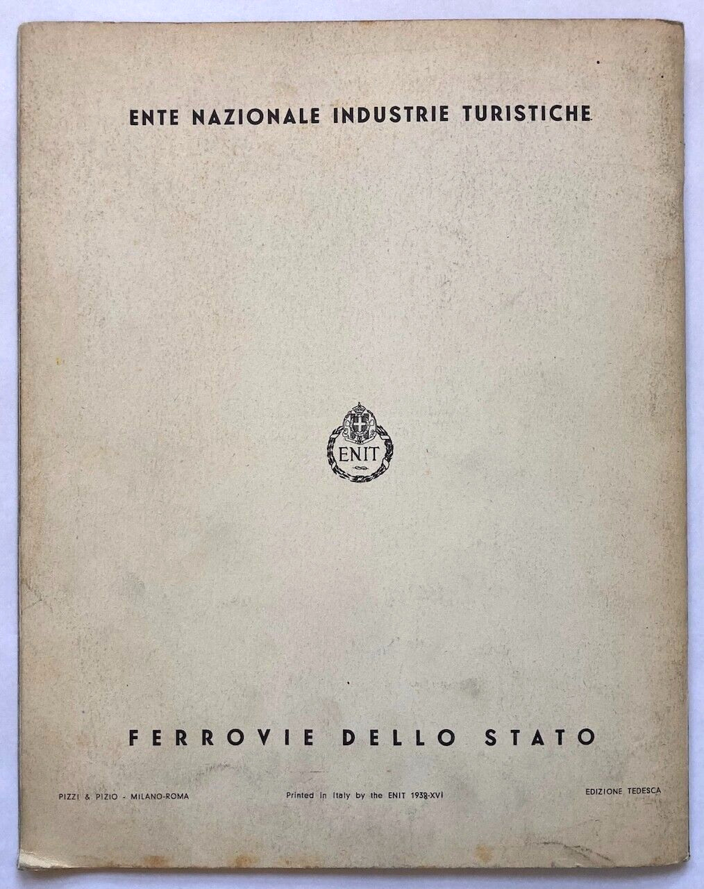 Original Vintage Travel Brochure FRIULI-VENEZIA GIULIA - ITALY - REGION - 1938