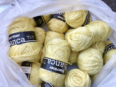 Marriner Bianca Yarn Lemon Yellow Acrylic Knits As Ply 439 Grams