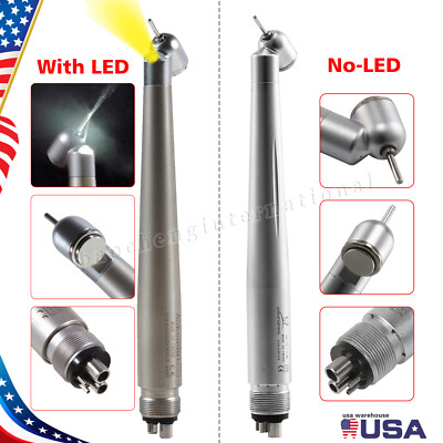 NSK Style Dental Surgical 45° Degree LED High Speed Handpiece Turbine 2/4Holes