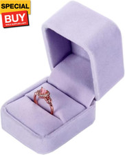 Velvet Ring Box Classical Ring Bearer Case Earring Jewelry Gift Box for Engageme