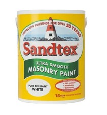 Sandtex Masonry Paint 2.5L Ultra Smooth Quality Waterproof Pure Brilliant White