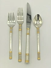 Golden Aegean Weave by Wallace Sterling Silver individual 4 Piece Place Setting