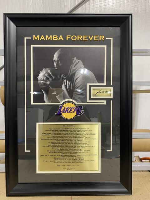 Kobe Bryant Framed “Dear Basketball” Retirement Speech 24x34 w Replica Signature