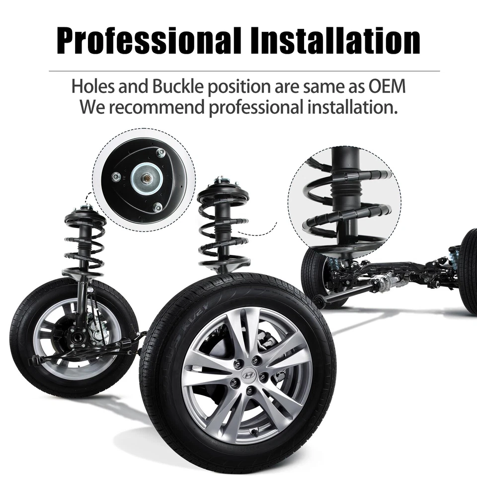 4 Amortiguadores delanteros y traseros para Acura MDX 01-02 y Honda Pilot 03-08 Foto 4 de 4