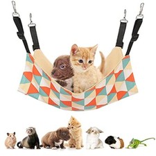 Cat Hammock Bed, Hanging Adjustable Canvas Small Pet Hammock