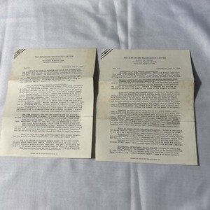 OLD VINTAGE KIPLINGER WASHINGTON AGENCY WASHINGTON DC 1968 LETTER LETTERHEAD