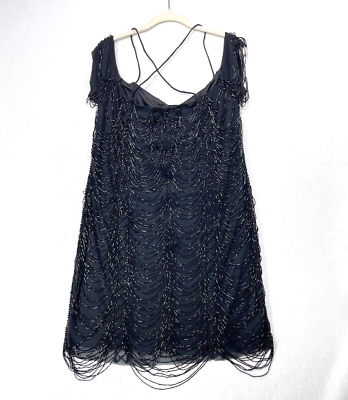 karen millen beaded dress Khaki Petite Premium Embellished Draped Strappy Midi The deep V Karen Millen Dress Women 12