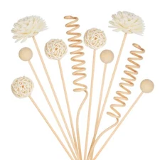 Reed Diffuser Stick,WUTAOBON 10Pcs 10Inch Natural Rattan Flower Reed Fragranc...