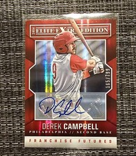 Derek Campbell 2014 Elite Extra Franchise Futures Red Auto #18 Phillies 165/799