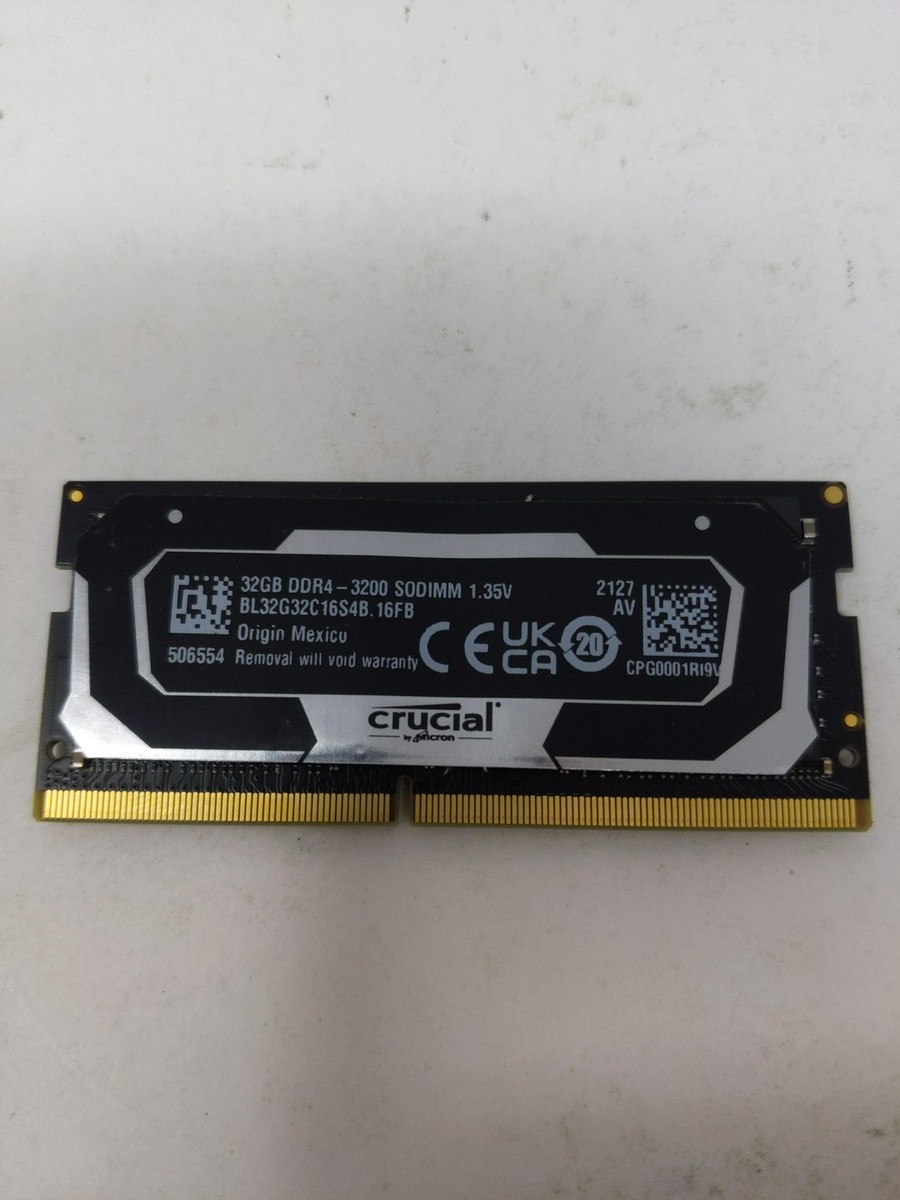 Crucial Ballistix 3200 MHz DDR4 DRAM Laptop Gaming Memory Kit 64GB