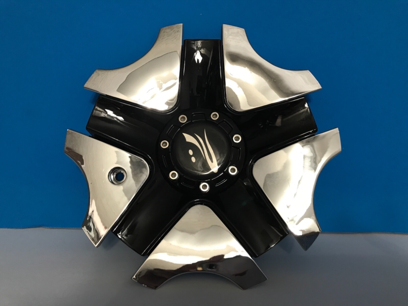 RARE PLATINUM CUSTOM WHEELS CHROME WHEELS RIMS CENTER CAP 89-9415B 57462090F-2-image