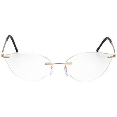 Silhouette Eyeglasses 4548 20 6060 Titan Gold Rimless Frame