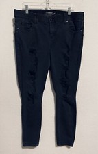 Torrid Jeans Womens 18S Bombshell Skinny Premium Stretch High Rise Destructed