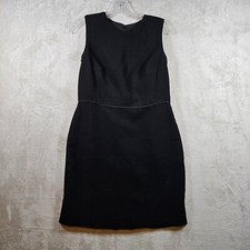 Ann Taylor Dress Womens 6P Black Sleeveless Knee Length Classic Party Career LBD
