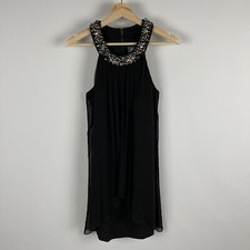 Vince Camuto Sheath Dress Womens Cocktail Draped Black Size 6