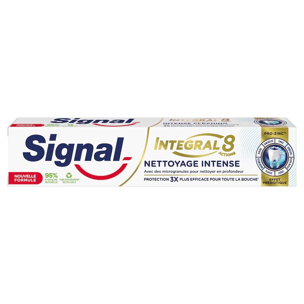 Dentifrice Signal Intégral 8 la solution contre le tartre et les taches avec ce lot de 3 de 75ml