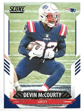 DEVIN MCCOURTY New England Patriots 2021 Panini Score Football Card #42