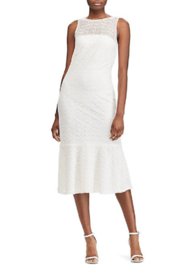 NEW RALPH LAUREN WHITE LACE MIDI FLARE DRESS SIZE 14 $180 888815124803| eBay NEW RALPH LAUREN WHITE LACE MIDI FLARE DRESS SIZE 14 $180 888815124803| eBay