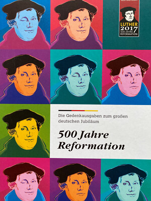 1 Münzfolder MDM 1 x 20   und 12 Gedenkprägungen für 500 Jahre Reformation 2017