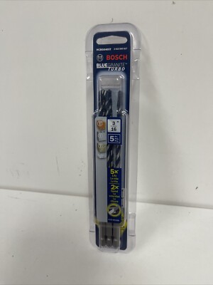 5 PACK Bosch HCBG0405T 3/16in x 6in BlueGranite Turbo Carbide Hammer Drill Bits