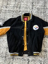 Pittsburgh Steelers Leather Varsity Jacket Size Large