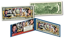 ELVIS PRESLEY Historic Moments Life & Times Genuine U.S. $2 Bill - Licensed