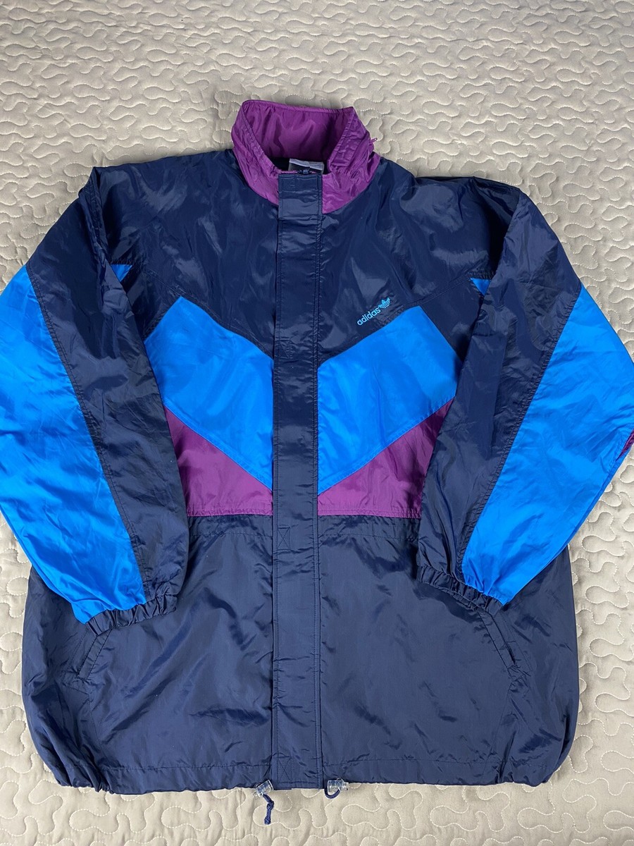 Adidas Originals Trefoil Windbreaker Jacket Aquaberry Mens sz XL