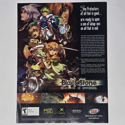 Black Stone Magic & Steel Microsoft Xbox Protectors Print Ad/Poster Promo Art