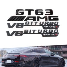 F&uuml;r Mercedes Benz GT63 AMG V8BITURBO 4MATIC+ Embleme Aufkleber Logo Badge Auto