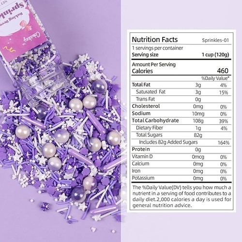 Essbare Glitzer Streusel Set für Tortendekoration bunte Zucker Cupcake Topper - Bild 14 von 17