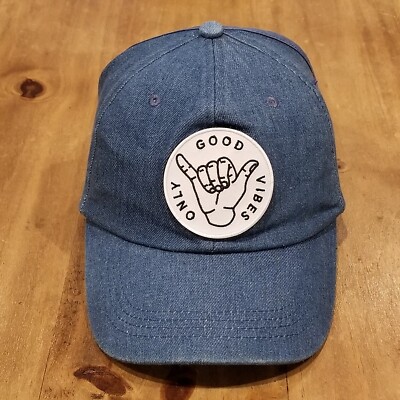 Shaka Half Hat Visor Strap Back Adjustable Patch Denim Womens Living  Purpose