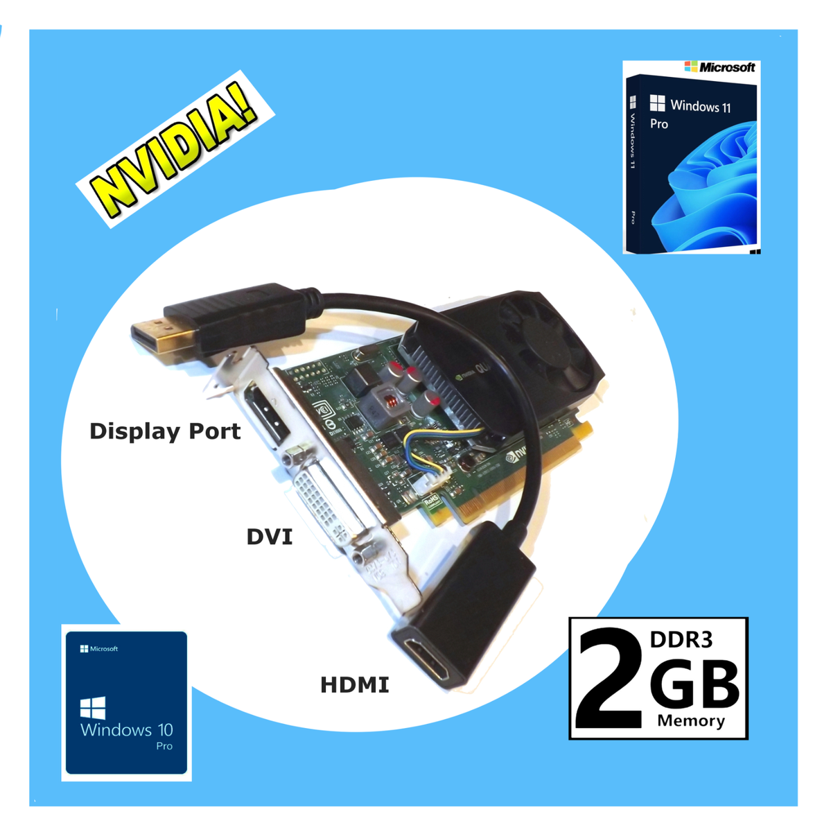 2GB✔️QUADRO K620✔️Windows 11 Video GAME Card✔️LOW PROFILE