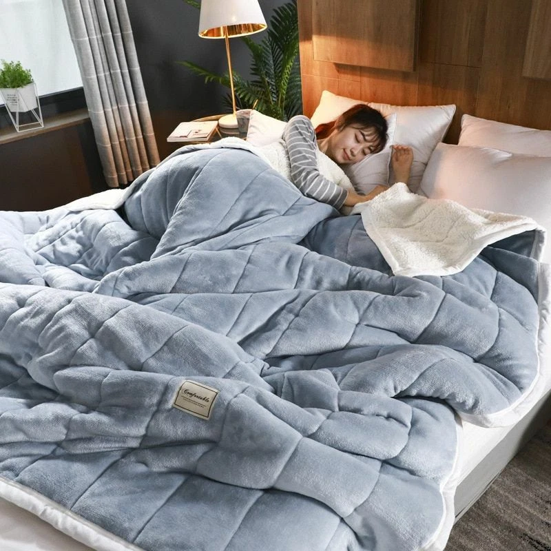 Thick fluffy blankets hot sale