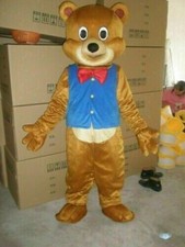 Professional New Mr Teddy Bear Mascot Costume Fancy Dress Adult Size