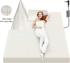 10 Silver Fiber Grounding Flat Sheet Earthing  90.5x102in  Treating insomnia
