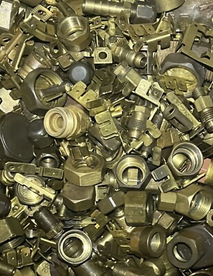 LOT OF BRASS FITTINGS VARIOUS SIZES &TYPES 5LBS. AS IS