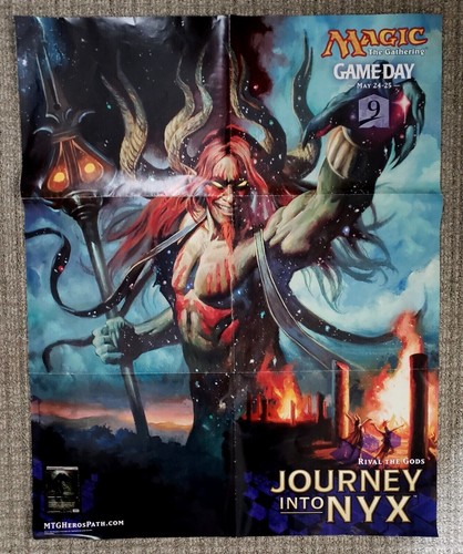 MTG Journey Into Nyx Rival the Gods Spieltag Promo Store 2-seitiges Poster 28 x 22 - Bild 4 von 7