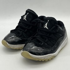 Nike Air Jordan 11 Retro Low TD Baron Black Silver Toddler Baby 10C 505836 010