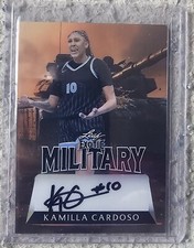 KAMILLA CARDOSO /5 AUTO 2024 LEAF EXOTIC VETERANS MILITARY APPRECIATION ARMY SP