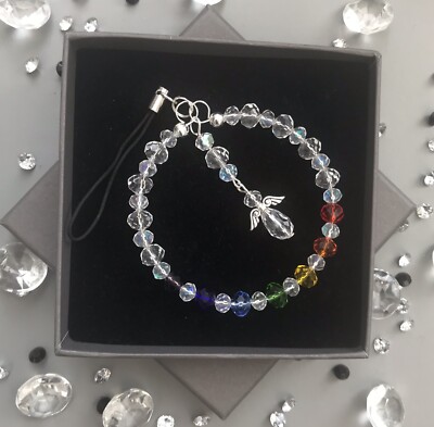 Geschenkbox Chakra Farben Kristall Hängedeko Weihnachtsbaum  Sonnenfänger