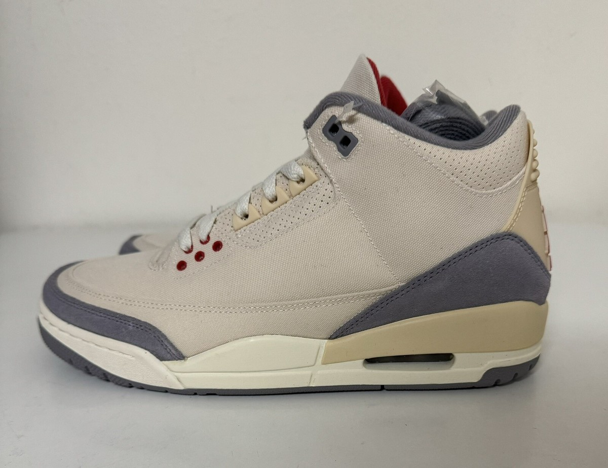 Nike Air Jordan 3 Retro SE Canvas Mens Sz 9 Muslin Sail Red  display picture 1