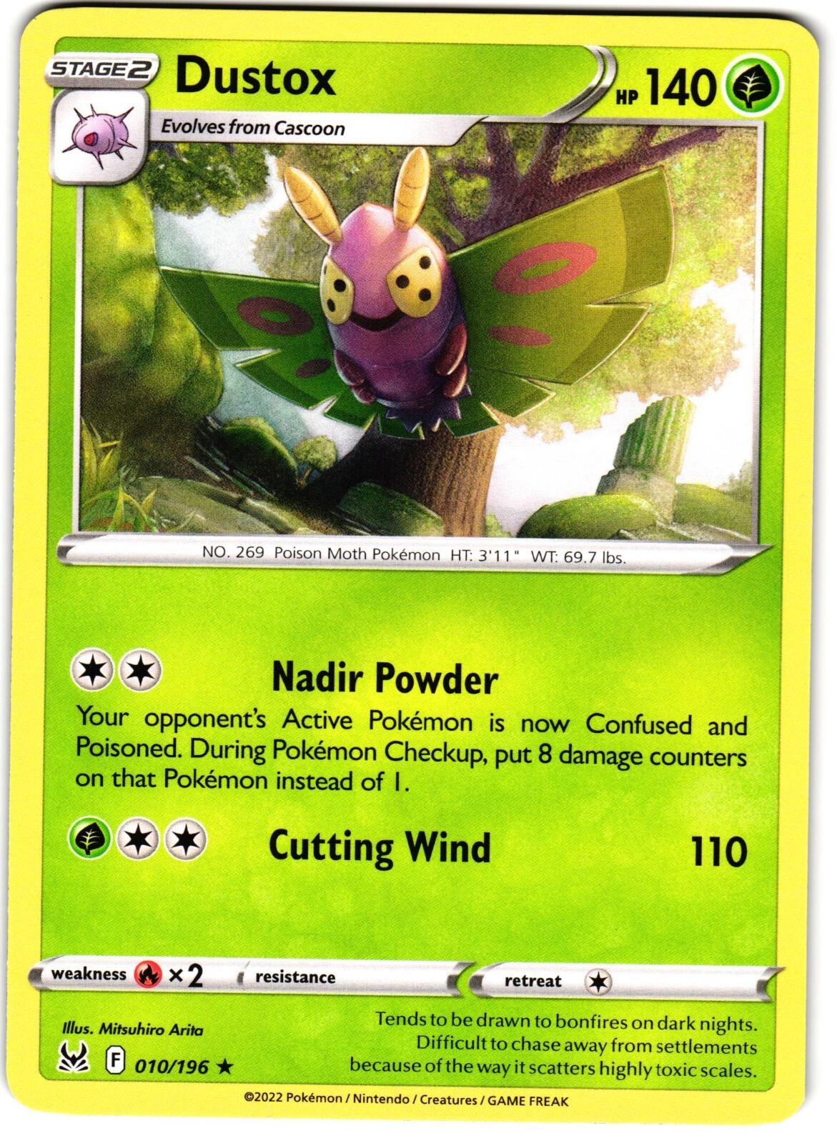 Dustox 10/196 Pokemon SWSH: Lost Origin